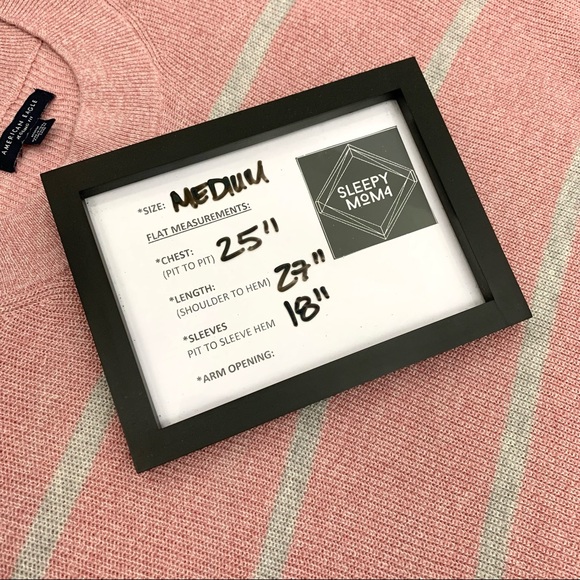 American Eagle Jegging Fit Ribbed Striped pink grey Sweater - Picture 6 of 8